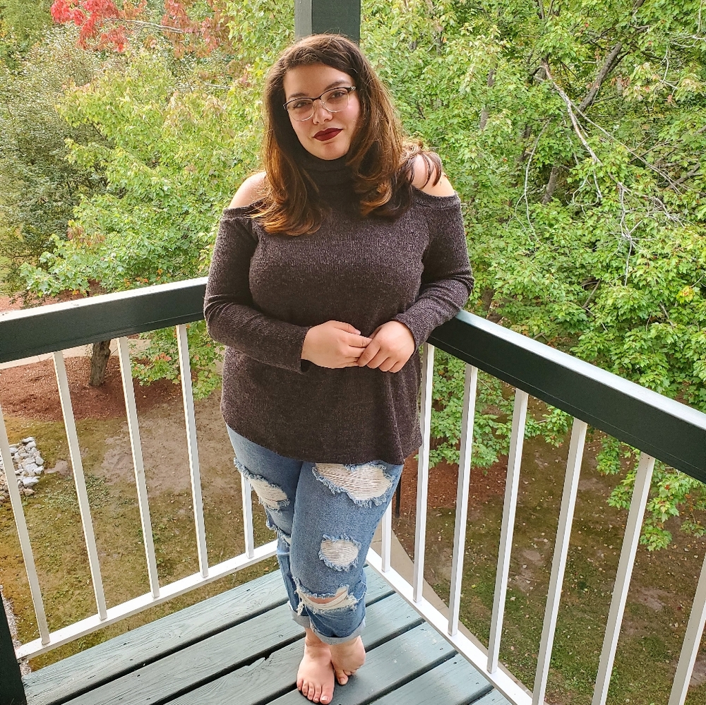 Cold Shoulder Sweater